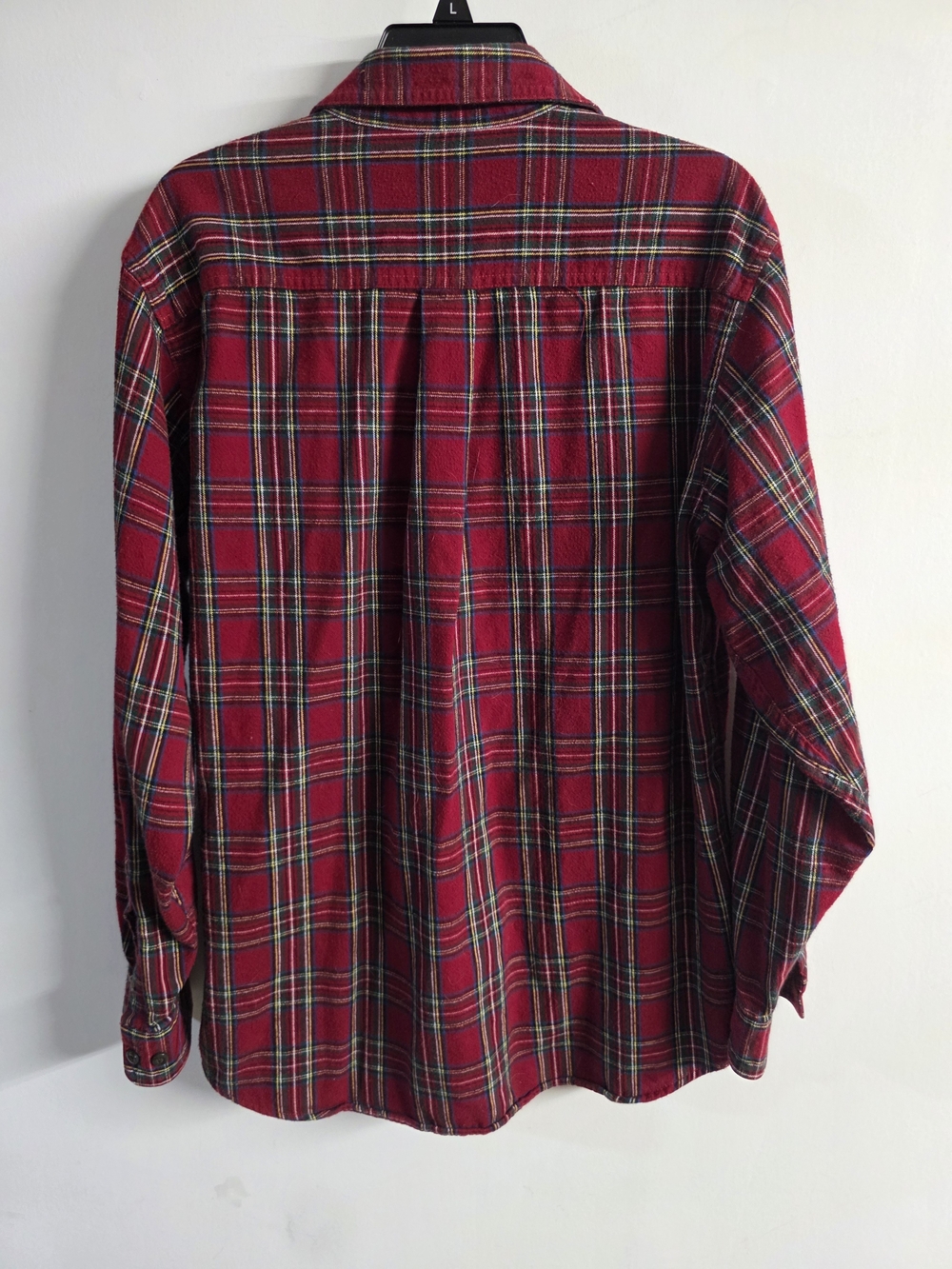L.L. Bean Men’s Red Plaid Flannel Long Sleeve Pocket Shirt. Button Up Size M - Picture 2 of 7